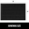 imageGORILLA GRIP Dirt Grabber Mesh Doormat LowProfile Stain and Fade Resistant Heavy Duty Quick Dry Striped Doormats Mats for Indoor or Outdoor Entry Shoe Scraper Garage Entrance Mat 47x35 Dark GrayBlack