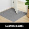 imageGORILLA GRIP Dirt Grabber Mesh Doormat LowProfile Stain and Fade Resistant Heavy Duty Quick Dry Striped Doormats Mats for Indoor or Outdoor Entry Shoe Scraper Garage Entrance Mat 47x35 Dark GrayGrey