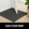 imageGORILLA GRIP Dirt Grabber Mesh Doormat LowProfile Stain and Fade Resistant Heavy Duty Quick Dry Striped Doormats Mats for Indoor or Outdoor Entry Shoe Scraper Garage Entrance Mat 47x35 Dark GrayDark Gray