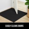 imageGORILLA GRIP Dirt Grabber Mesh Doormat LowProfile Stain and Fade Resistant Heavy Duty Quick Dry Striped Doormats Mats for Indoor or Outdoor Entry Shoe Scraper Garage Entrance Mat 47x35 Dark GrayBlack