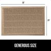 imageGORILLA GRIP Dirt Grabber Mesh Doormat LowProfile Stain and Fade Resistant Heavy Duty Quick Dry Striped Doormats Mats for Indoor or Outdoor Entry Shoe Scraper Garage Entrance Mat 47x35 Dark GrayTaupe