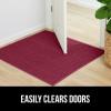 imageGORILLA GRIP Dirt Grabber Mesh Doormat LowProfile Stain and Fade Resistant Heavy Duty Quick Dry Striped Doormats Mats for Indoor or Outdoor Entry Shoe Scraper Garage Entrance Mat 47x35 Dark GrayBurgundy Wine