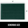 imageGORILLA GRIP Dirt Grabber Mesh Doormat LowProfile Stain and Fade Resistant Heavy Duty Quick Dry Striped Doormats Mats for Indoor or Outdoor Entry Shoe Scraper Garage Entrance Mat 47x35 Dark GrayHunter Green