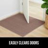 imageGORILLA GRIP Dirt Grabber Mesh Doormat LowProfile Stain and Fade Resistant Heavy Duty Quick Dry Striped Doormats Mats for Indoor or Outdoor Entry Shoe Scraper Garage Entrance Mat 47x35 Dark GrayLatte