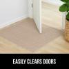 imageGORILLA GRIP Dirt Grabber Mesh Doormat LowProfile Stain and Fade Resistant Heavy Duty Quick Dry Striped Doormats Mats for Indoor or Outdoor Entry Shoe Scraper Garage Entrance Mat 47x35 Dark GrayBeige
