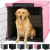 imageGORILLA GRIP Dog Crate Covers Compatible with Amazon Basics Dog Crates All Sides Open Privacy Cover Fits 36quot Wire Kennel Breathable Mesh Windows Light Reducing Puppy Training Cage Topper BlackPink