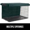 imageGORILLA GRIP Dog Crate Covers Compatible with Amazon Basics Dog Crates All Sides Open Privacy Cover Fits 36quot Wire Kennel Breathable Mesh Windows Light Reducing Puppy Training Cage Topper BlackHunter Green