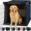 imageGORILLA GRIP Dog Crate Covers Compatible with Amazon Basics Dog Crates All Sides Open Privacy Cover Fits 36quot Wire Kennel Breathable Mesh Windows Light Reducing Puppy Training Cage Topper BlackNavy