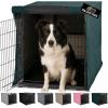 imageGORILLA GRIP Dog Crate Covers Compatible with Amazon Basics Dog Crates All Sides Open Privacy Cover Fits 36quot Wire Kennel Breathable Mesh Windows Light Reducing Puppy Training Cage Topper BlackHunter Green