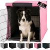 imageGORILLA GRIP Dog Crate Covers Compatible with Amazon Basics Dog Crates All Sides Open Privacy Cover Fits 36quot Wire Kennel Breathable Mesh Windows Light Reducing Puppy Training Cage Topper BlackPink