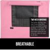 imageGORILLA GRIP Dog Crate Covers Compatible with Amazon Basics Dog Crates All Sides Open Privacy Cover Fits 36quot Wire Kennel Breathable Mesh Windows Light Reducing Puppy Training Cage Topper BlackPink