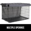 imageGORILLA GRIP Dog Crate Covers Compatible with Amazon Basics Dog Crates All Sides Open Privacy Cover Fits 36quot Wire Kennel Breathable Mesh Windows Light Reducing Puppy Training Cage Topper BlackGray Black Paw
