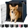 imageGORILLA GRIP Dog Crate Covers Compatible with Amazon Basics Dog Crates All Sides Open Privacy Cover Fits 36quot Wire Kennel Breathable Mesh Windows Light Reducing Puppy Training Cage Topper BlackNavy