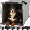 imageGORILLA GRIP Dog Crate Covers Compatible with Amazon Basics Dog Crates All Sides Open Privacy Cover Fits 36quot Wire Kennel Breathable Mesh Windows Light Reducing Puppy Training Cage Topper BlackGray