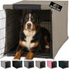 imageGORILLA GRIP Dog Crate Covers Compatible with Amazon Basics Dog Crates All Sides Open Privacy Cover Fits 36quot Wire Kennel Breathable Mesh Windows Light Reducing Puppy Training Cage Topper BlackLight Taupe