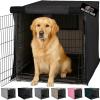 imageGORILLA GRIP Dog Crate Covers Compatible with Amazon Basics Dog Crates All Sides Open Privacy Cover Fits 36quot Wire Kennel Breathable Mesh Windows Light Reducing Puppy Training Cage Topper BlackBlack