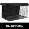 imageGORILLA GRIP Dog Crate Covers Compatible with Amazon Basics Dog Crates All Sides Open Privacy Cover Fits 36quot Wire Kennel Breathable Mesh Windows Light Reducing Puppy Training Cage Topper BlackBlack