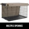 imageGORILLA GRIP Dog Crate Covers Compatible with Amazon Basics Dog Crates All Sides Open Privacy Cover Fits 36quot Wire Kennel Breathable Mesh Windows Light Reducing Puppy Training Cage Topper BlackLight Taupe