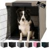 imageGORILLA GRIP Dog Crate Covers Compatible with Amazon Basics Dog Crates All Sides Open Privacy Cover Fits 36quot Wire Kennel Breathable Mesh Windows Light Reducing Puppy Training Cage Topper BlackLight Taupe