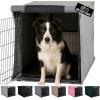 imageGORILLA GRIP Dog Crate Covers Compatible with Amazon Basics Dog Crates All Sides Open Privacy Cover Fits 36quot Wire Kennel Breathable Mesh Windows Light Reducing Puppy Training Cage Topper BlackGray