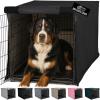 imageGORILLA GRIP Dog Crate Covers Compatible with Amazon Basics Dog Crates All Sides Open Privacy Cover Fits 36quot Wire Kennel Breathable Mesh Windows Light Reducing Puppy Training Cage Topper BlackBlack