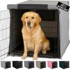imageGORILLA GRIP Dog Crate Covers Compatible with Amazon Basics Dog Crates All Sides Open Privacy Cover Fits 36quot Wire Kennel Breathable Mesh Windows Light Reducing Puppy Training Cage Topper BlackGray