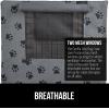 imageGORILLA GRIP Dog Crate Covers Compatible with Amazon Basics Dog Crates All Sides Open Privacy Cover Fits 36quot Wire Kennel Breathable Mesh Windows Light Reducing Puppy Training Cage Topper BlackGray Black Paw