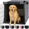 imageGORILLA GRIP Dog Crate Covers Compatible with Amazon Basics Dog Crates All Sides Open Privacy Cover Fits 36quot Wire Kennel Breathable Mesh Windows Light Reducing Puppy Training Cage Topper BlackGray Black Paw