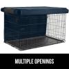 imageGORILLA GRIP Dog Crate Covers Compatible with Amazon Basics Dog Crates All Sides Open Privacy Cover Fits 36quot Wire Kennel Breathable Mesh Windows Light Reducing Puppy Training Cage Topper BlackNavy