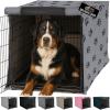 imageGORILLA GRIP Dog Crate Covers Compatible with Amazon Basics Dog Crates All Sides Open Privacy Cover Fits 36quot Wire Kennel Breathable Mesh Windows Light Reducing Puppy Training Cage Topper BlackGray Black Paw