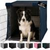 imageGORILLA GRIP Dog Crate Covers Compatible with Amazon Basics Dog Crates All Sides Open Privacy Cover Fits 36quot Wire Kennel Breathable Mesh Windows Light Reducing Puppy Training Cage Topper BlackNavy