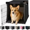 imageGORILLA GRIP Dog Crate Covers Compatible with Amazon Basics Dog Crates All Sides Open Privacy Cover Fits 36quot Wire Kennel Breathable Mesh Windows Light Reducing Puppy Training Cage Topper BlackBlack