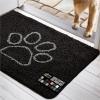 imageGORILLA GRIP Dog Doormat Absorbent Doormats for Muddy Dogs Paws 36x24 Machine Washable Soakstopper Rugs Cleaner Floors US Designed Pet Bed Door Mat Indoor Entrance Pets Rug Paw GrayBlack White