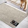 imageGORILLA GRIP Dog Doormat Absorbent Doormats for Muddy Dogs Paws 36x24 Machine Washable Soakstopper Rugs Cleaner Floors US Designed Pet Bed Door Mat Indoor Entrance Pets Rug Paw GrayCream