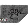 imageGORILLA GRIP Dog Doormat Absorbent Doormats for Muddy Dogs Paws 36x24 Machine Washable Soakstopper Rugs Cleaner Floors US Designed Pet Bed Door Mat Indoor Entrance Pets Rug Paw GrayGray Black