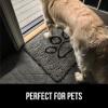 imageGORILLA GRIP Dog Doormat Absorbent Doormats for Muddy Dogs Paws 36x24 Machine Washable Soakstopper Rugs Cleaner Floors US Designed Pet Bed Door Mat Indoor Entrance Pets Rug Paw GrayGray Black