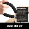imageGORILLA GRIP Dog Leash Heavy Duty Reflective Rope Leashes for Large Medium Small Breed Dogs Puppy Training Essential for Walks Hikes Soft Handle Rotating Metal Clip Waste Bag Dispenser BlackGray