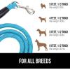imageGORILLA GRIP Dog Leash Heavy Duty Reflective Rope Leashes for Large Medium Small Breed Dogs Puppy Training Essential for Walks Hikes Soft Handle Rotating Metal Clip Waste Bag Dispenser BlackBlue