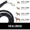 imageGORILLA GRIP Dog Leash Heavy Duty Reflective Rope Leashes for Large Medium Small Breed Dogs Puppy Training Essential for Walks Hikes Soft Handle Rotating Metal Clip Waste Bag Dispenser BlackBlack