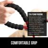 imageGORILLA GRIP Dog Leash Heavy Duty Reflective Rope Leashes for Large Medium Small Breed Dogs Puppy Training Essential for Walks Hikes Soft Handle Rotating Metal Clip Waste Bag Dispenser BlackRed