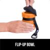 imageGORILLA GRIP Dog Water Bottle Portable Water Bowl Dispenser for Dogs 12 oz Leak Proof Pet Travel Squeeze Bottles Food Grade Silicone to Go Puppy Essentials Hiking Camping Trip Accessories BlackOrange