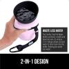 imageGORILLA GRIP Dog Water Bottle Portable Water Bowl Dispenser for Dogs 12 oz Leak Proof Pet Travel Squeeze Bottles Food Grade Silicone to Go Puppy Essentials Hiking Camping Trip Accessories BlackPink