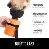 imageGORILLA GRIP Dog Water Bottle Portable Water Bowl Dispenser for Dogs 12 oz Leak Proof Pet Travel Squeeze Bottles Food Grade Silicone to Go Puppy Essentials Hiking Camping Trip Accessories BlackOrange