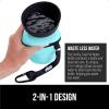 imageGORILLA GRIP Dog Water Bottle Portable Water Bowl Dispenser for Dogs 12 oz Leak Proof Pet Travel Squeeze Bottles Food Grade Silicone to Go Puppy Essentials Hiking Camping Trip Accessories BlackTurquoise