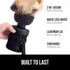 imageGORILLA GRIP Dog Water Bottle Portable Water Bowl Dispenser for Dogs 16 oz Leak Proof Pet Travel Squeeze Bottles Food Grade Silicone to Go Puppy Essentials Hiking Camping Trip Accessories Onyx