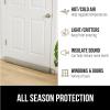 imageGORILLA GRIP Door Draft Stopper for Bottom of Doors Weather Stripping Seal Blocks Hot Air Noise Bugs Keeps Cold AC in Sound Proofing Easy Install Gap Filler Home Essentials 32 Inch Slate GrayBeige