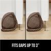imageGORILLA GRIP Door Draft Stopper for Bottom of Doors Weather Stripping Seal Blocks Hot Air Noise Bugs Keeps Cold AC in Sound Proofing Easy Install Gap Filler Home Essentials 32 Inch Slate GrayBrown