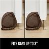 imageGORILLA GRIP Door Draft Stopper for Bottom of Doors Weather Stripping Seal Blocks Hot Air Noise Bugs Keeps Cold AC in Sound Proofing Easy Install Gap Filler Home Essentials 32 Inch Slate GrayBrown