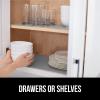 imageGORILLA GRIP DripGuard Drawer and Shelf Liner for Cabinet Slip Resistant Non Adhesive Protection for Kitchen BPA Free Smooth Surface Plastic Liners for Cabinets Bathroom Drawers 12x120 Inch WhiteLight Gray