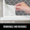 imageGORILLA GRIP DripGuard Drawer and Shelf Liner for Cabinet Slip Resistant Non Adhesive Protection for Kitchen BPA Free Smooth Surface Plastic Liners for Cabinets Bathroom Drawers 12x120 Inch WhiteWhiteGray